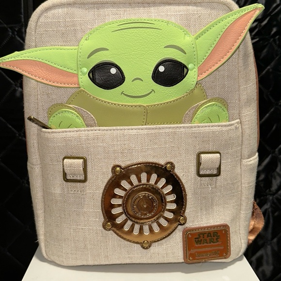 Star Wars Grogu Beige and Green Backpack